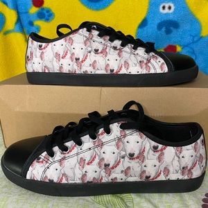 BRAND NEW Bull Terrier dog low top shoes